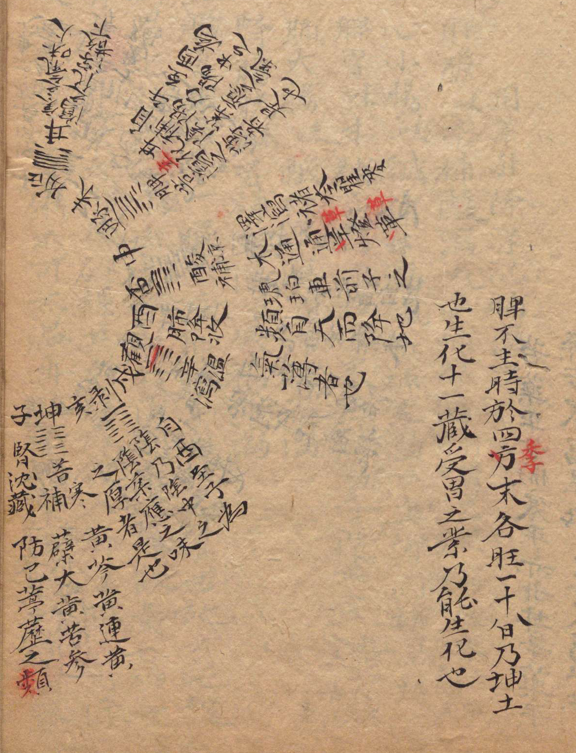 藥象陰陽補瀉之圖(右半)